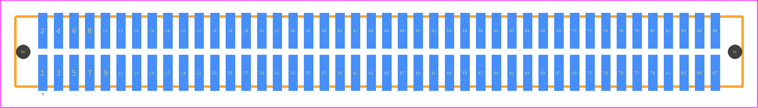 TFM-144-32-H-D-LC - SAMTEC PCB footprint - Other - Other - TFM-144-ZZ-XXX-D-LC