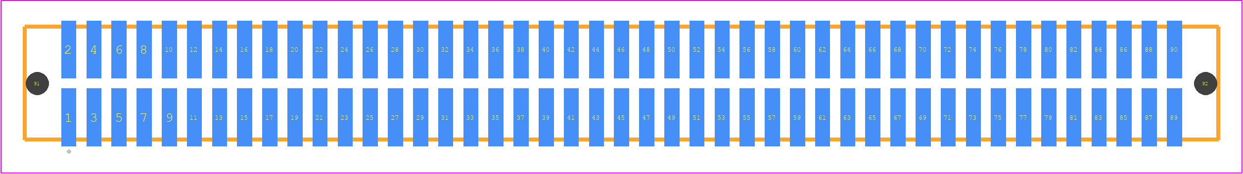 TFM-145-22-L-D-LC - SAMTEC PCB footprint - Other - Other - TFM-145-ZZ-XXX-D-LC