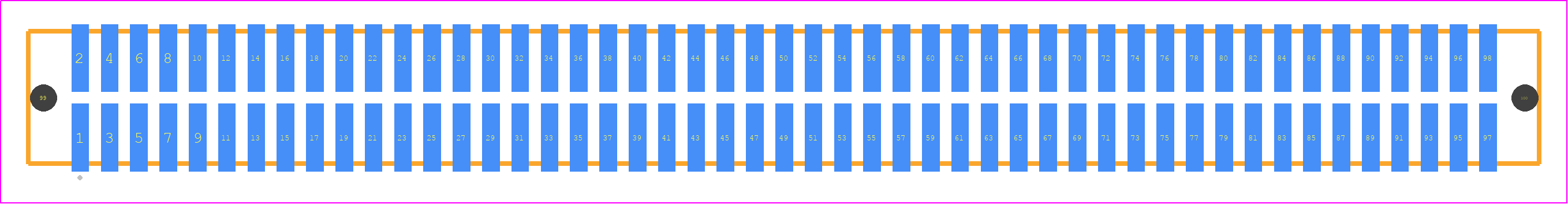 TFM-149-22-H-D-LC - SAMTEC PCB footprint - Other - Other - TFM-149-ZZ-XXX-D-LC