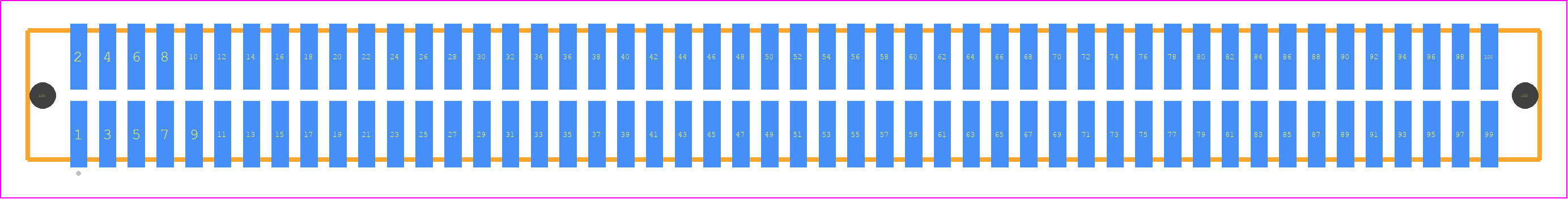 TFM-150-32-H-D-LC - SAMTEC PCB footprint - Other - Other - TFM-150-ZZ-XXX-D-LC