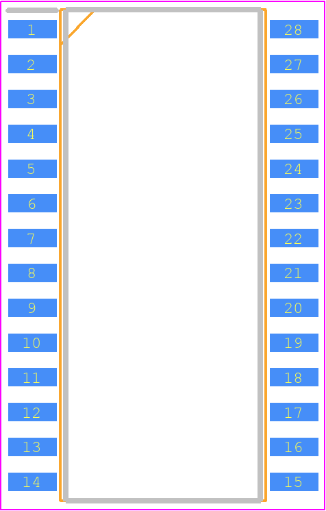 MC145151DW2 - Motorola PCB footprint - Small Outline Packages - Small Outline Packages - DW SUFFIX