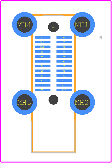 KUSBX-SL2-CS1N24-B-TR - Kycon PCB footprint - Other - Other - KUSBX-SL2-CS1N24-B-TR-2