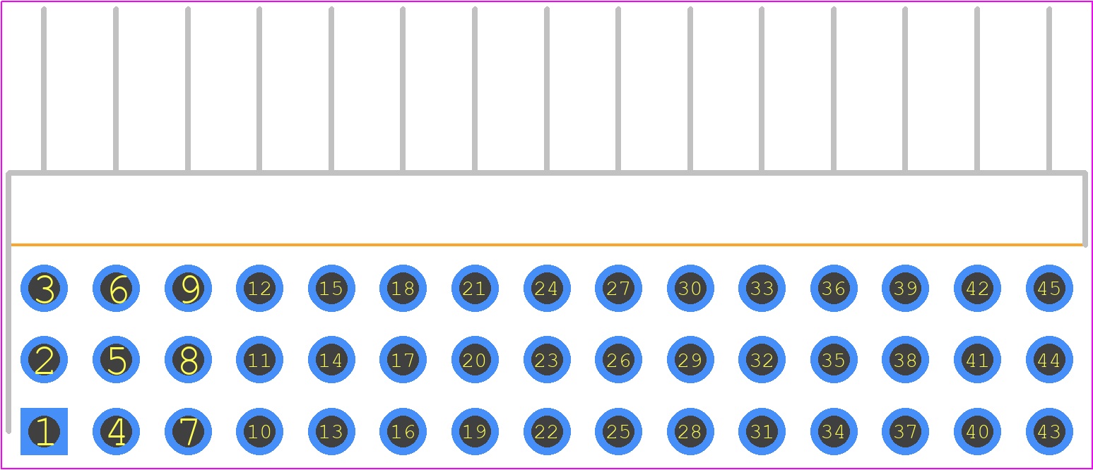 TSW-115-08-G-T-RA - SAMTEC PCB footprint - Header, Unshrouded - Right Angle PTH Pin - Header, Unshrouded - Right Angle PTH Pin - TSW-115-08-G-T-RA