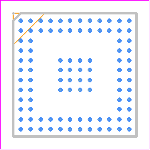 XMOS U8 - XMOS PCB footprint - BGA - BGA - FB96