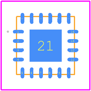 SI3402-B-GM - Silicon Labs PCB footprint - Other - Other - 20-Lead Quad Flat No-Lead Package (QFN)-2021