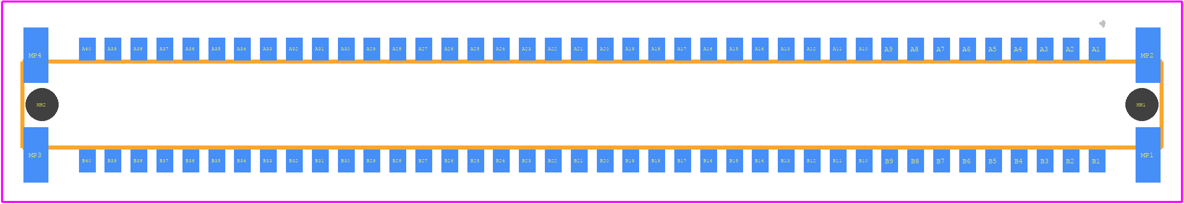 234201 - TE Connectivity PCB footprint - Other - Other - 234201-1