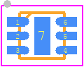 MIC94355-SYMT-TR - Microchip PCB footprint - Small Outline No-lead - Small Outline No-lead - 6-Lead 1.6mm x 1.6mm UDFN [HKA] Package