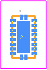 NL3HS3124AMNTWG - onsemi PCB footprint - Other - Other - QFN20 2.5x4.5, 0.5P CASE 485FK ISSUE O