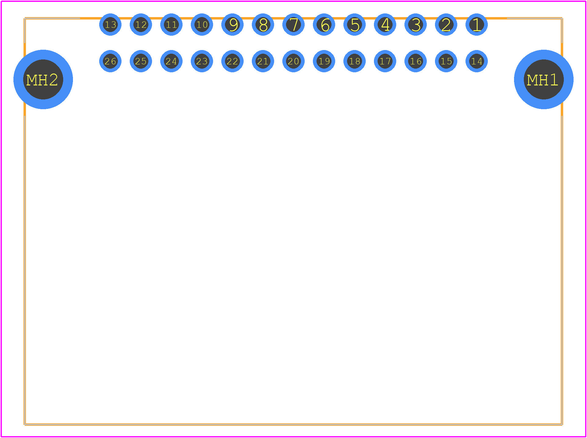 MX23A26NF1 - JAE PCB footprint - Other - Other - MX23A26NF1-2