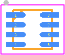 TSU102IQ2T - ST PCB footprint - Small Outline No-lead - Small Outline No-lead - DFN8 2x2