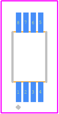 ACS37612LLUATR-005B5 - Allegro Microsystems PCB footprint - Other - Other - 8-pin TSSOP package (suffix LU)