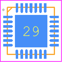 G5175RV1U - Global Mixed-Mode Technology PCB footprint - Quad Flat No-Lead - Quad Flat No-Lead - TQFN4X4-28