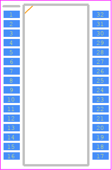 BU91796FS-ME2 - ROHM Semiconductor PCB footprint - Small Outline Packages - Small Outline Packages - SSOP-A32
