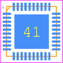 XR819 - Xradio PCB footprint - Quad Flat No-Lead - Quad Flat No-Lead - 5X5 QFN 40