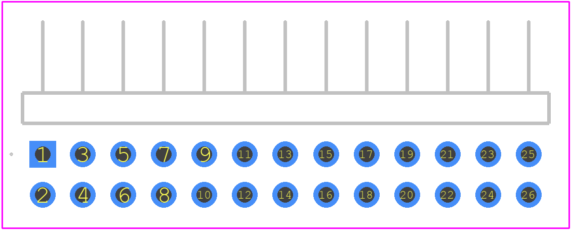 M22-2541305 - Harwin PCB footprint - Other - Other - M22-2541305-1