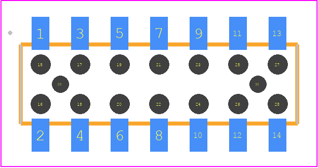 M22-6360742 - Harwin PCB footprint - Other - Other - M22-63607XX