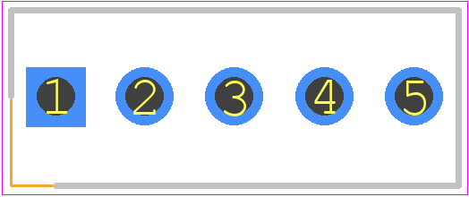 171825-5 - TE Connectivity PCB footprint - Header, Shrouded - Straight PTH Box - Header, Shrouded - Straight PTH Box - 171825-5