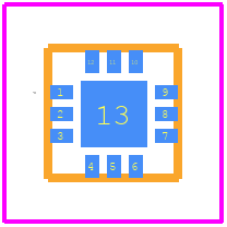 HMC524ALC3B - Analog Devices PCB footprint - Other - Other - 12-Terminal Ceramic Leadless Chip Carrier (LCC) (E-12-4)