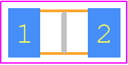 0685F1000-01 - Bel Circuit Protection PCB footprint - Fuses Chip - Fuses Chip - 3.2mmx1.58mm