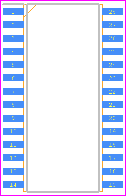 ADS8505IBDWR - Texas Instruments PCB footprint - Small Outline Packages - Small Outline Packages - DW (R-PDSO-G28)