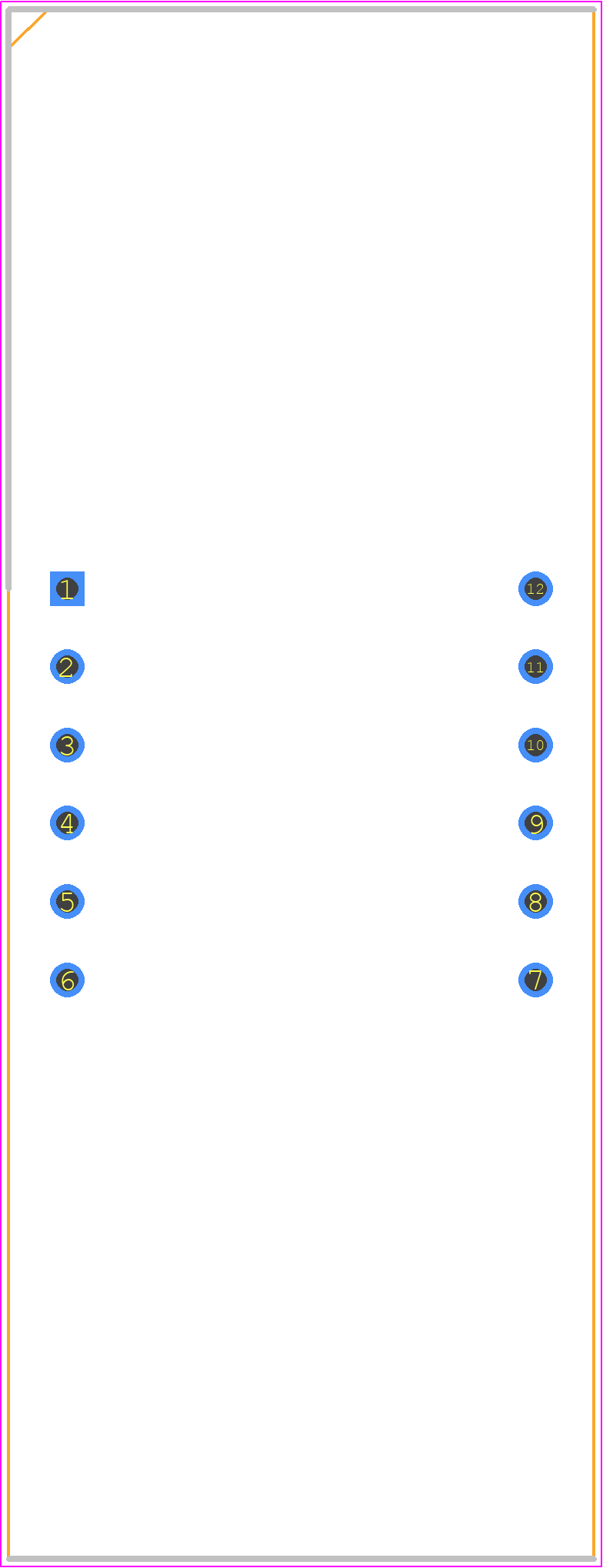 HS420561 - CDIL PCB footprint - Dual-In-Line Sockets - Dual-In-Line Sockets - DIP-12