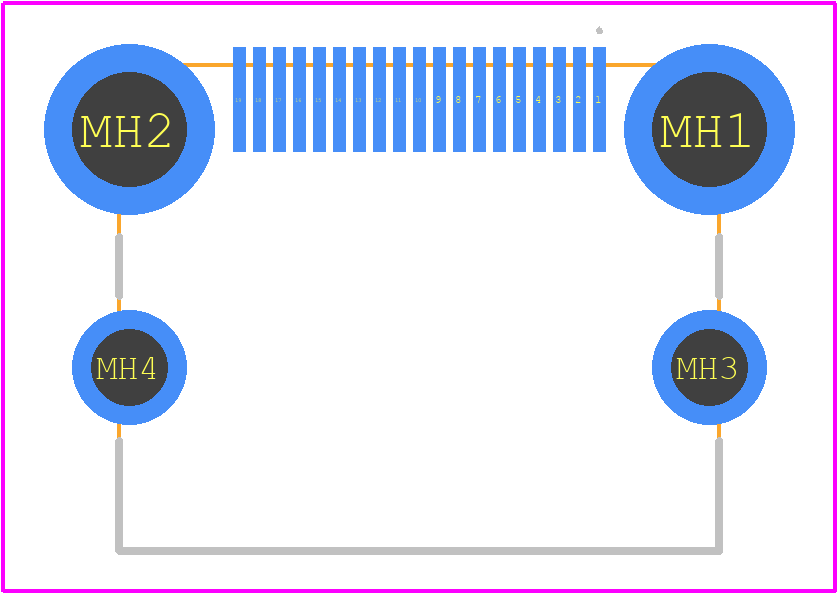208658-8121 - Molex PCB footprint - Other - Other - 208658-8121-1