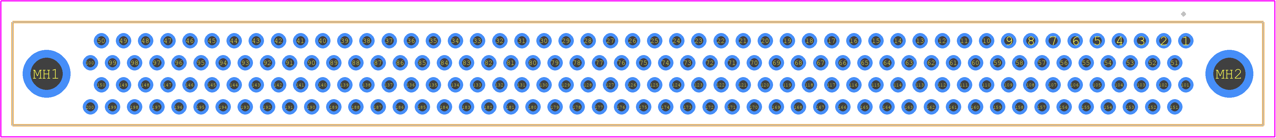 RC422-200-261-4500 - Molex PCB footprint - Other - Other - RC422-200-261-4500-2
