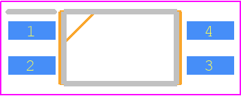 FODM217BR2 - onsemi PCB footprint - Small Outline Packages - Small Outline Packages - MFP4 2.5x4.4, 1.27P   1