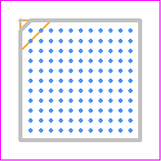 ICE40LP1K-CB121 - Lattice Semiconductor PCB footprint - BGA - BGA - 121-Ball csBGA