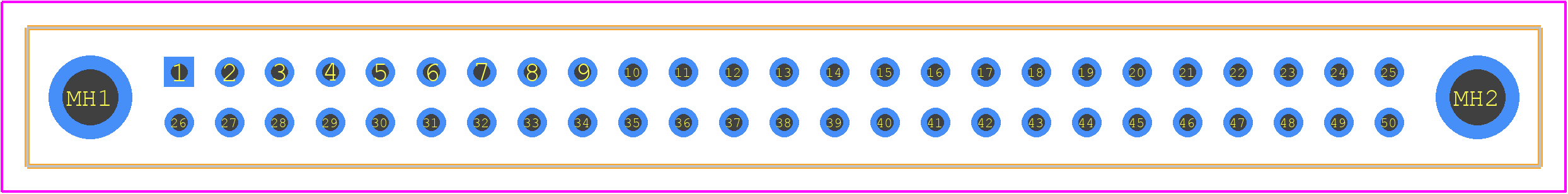 222Y50M16 - Nicomatic PCB footprint - Other - Other - 222Y50M16-1