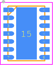 NCV7446MW0R2G - onsemi PCB footprint - Small Outline No-lead - Small Outline No-lead - DFNW14 4.5x3, 0.65P