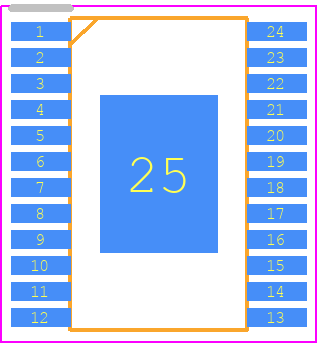 PLM5122ZAPWPT - Texas Instruments PCB footprint - Small Outline Packages - Small Outline Packages - PWP0024M