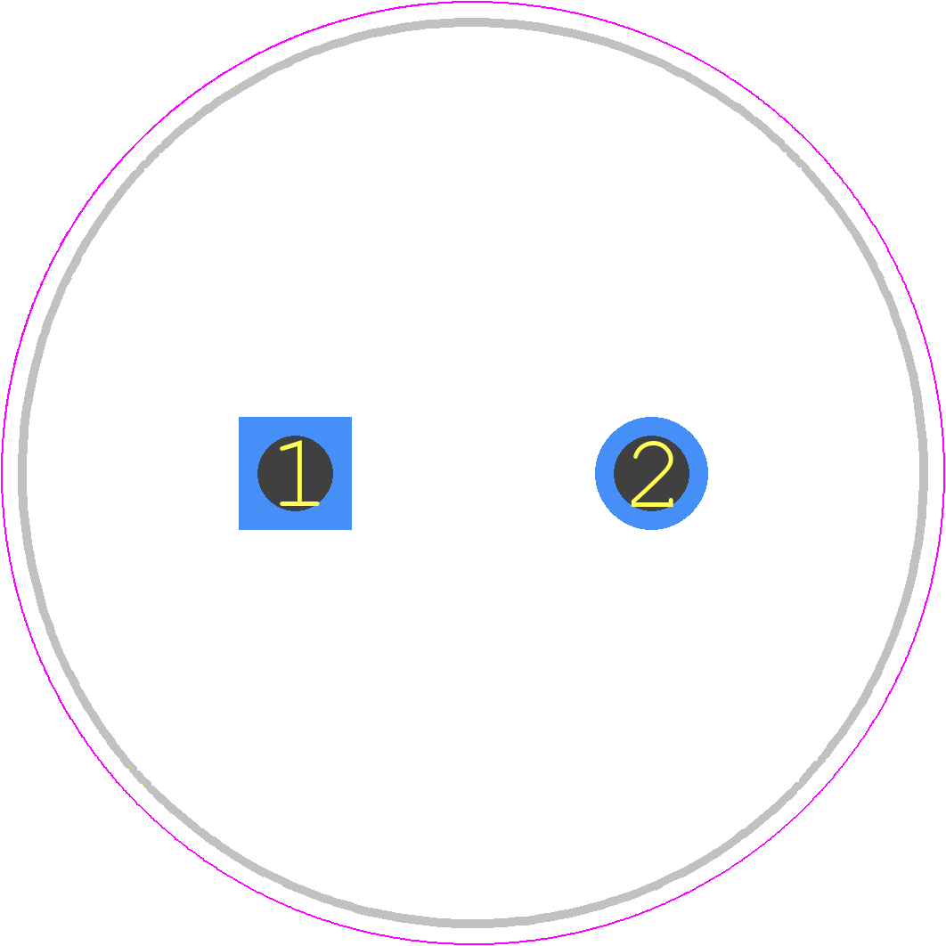 B41505A0108M000 - TDK PCB footprint - Capacitor, Polarized Radial Diameter - Capacitor, Polarized Radial Diameter - 25*25_2020