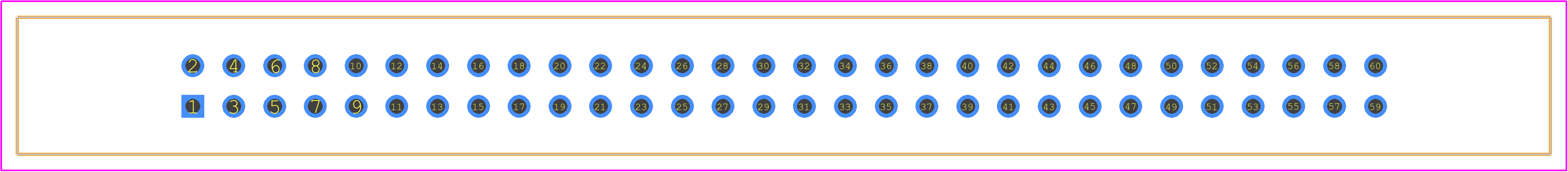 HIF3BA-60PA-2.54DSA(71) - Hirose PCB footprint - Other - Other - HIF3BA-60PA-2.54DSA(71)-1