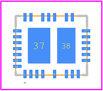 LT3957AIUHE#TRPBF - Analog Devices PCB footprint - Other - Other - UHE Package Variation: UHE36(28)MA 36(28)-Lead Plastic QFN (5mm × 6mm)_2025-1.1