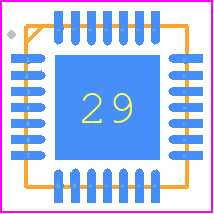 RM2100 - PNI PCB footprint - Quad Flat No-Lead - Quad Flat No-Lead - 28 QFN