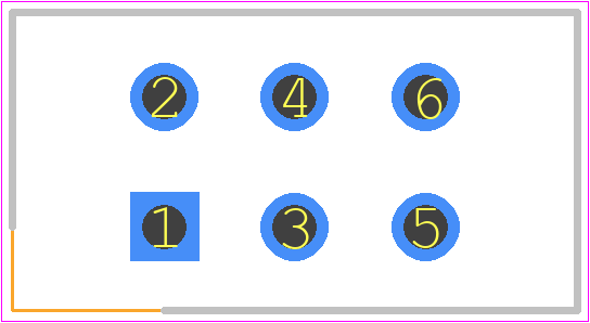 3-794632-6 - TE Connectivity PCB footprint - Header, Receptacle - Straight PTH Box - Header, Receptacle - Straight PTH Box - 3-794632-6