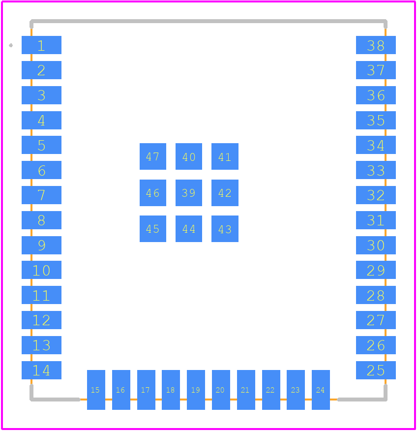 ESP32-WROOM-32U(M113DH6400UH3Q0) - Espressif Systems PCB footprint - Other - Other - ESP32-WROOM-32U(M113DH6400UH3Q0)-2