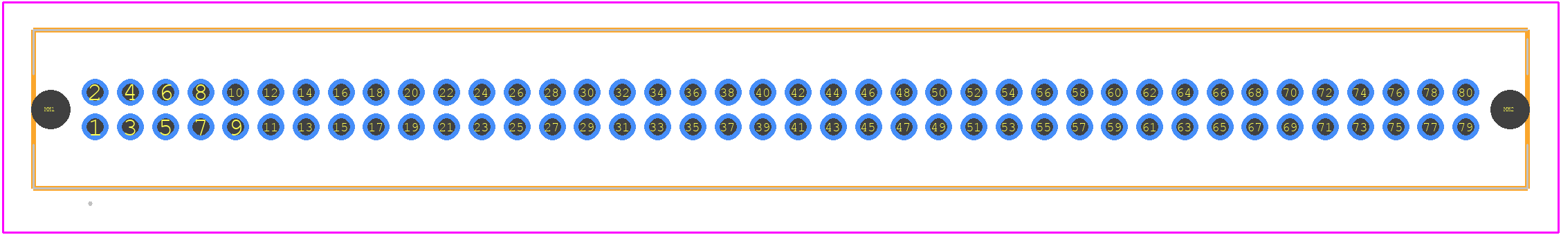 TFC-140-01-F-D-A - SAMTEC PCB footprint - Other - Other - TFC-140-01-F-D-A-1