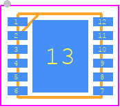 NCP45770IMN24TWG - onsemi PCB footprint - Small Outline No-lead - Small Outline No-lead - DFN12 3x3, 0.5P(H=1mm)