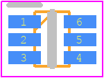 BAS70BRW-TP - MCC PCB footprint - SOT23 (6-Pin) - SOT23 (6-Pin) - BAS70BRW-TP