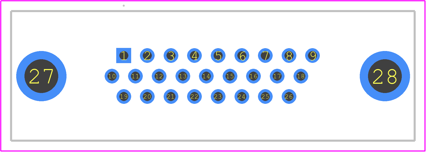 M24308/24-62F - Amphenol PCB footprint - Other - Other - M24308/24-62F-5