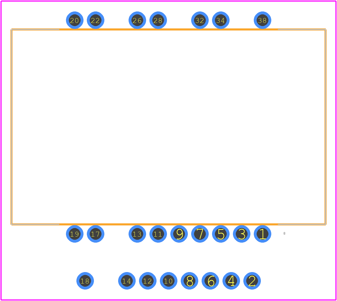 NFAQ0860L36T - onsemi PCB footprint - Other - Other - DIP38, 29.6x18.2 EP−4 CASE 125BS ISSUE O