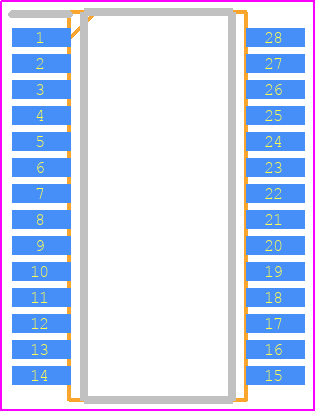 DG506BEQ-T1-GE3 - Vishay PCB footprint - Small Outline Packages - Small Outline Packages - TSSOP-28 LEAD