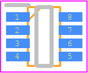 MP2318GJ - Monolithic Power Systems (MPS) PCB footprint - SOT23 (8-Pin) - SOT23 (8-Pin) - TSOT-23-8