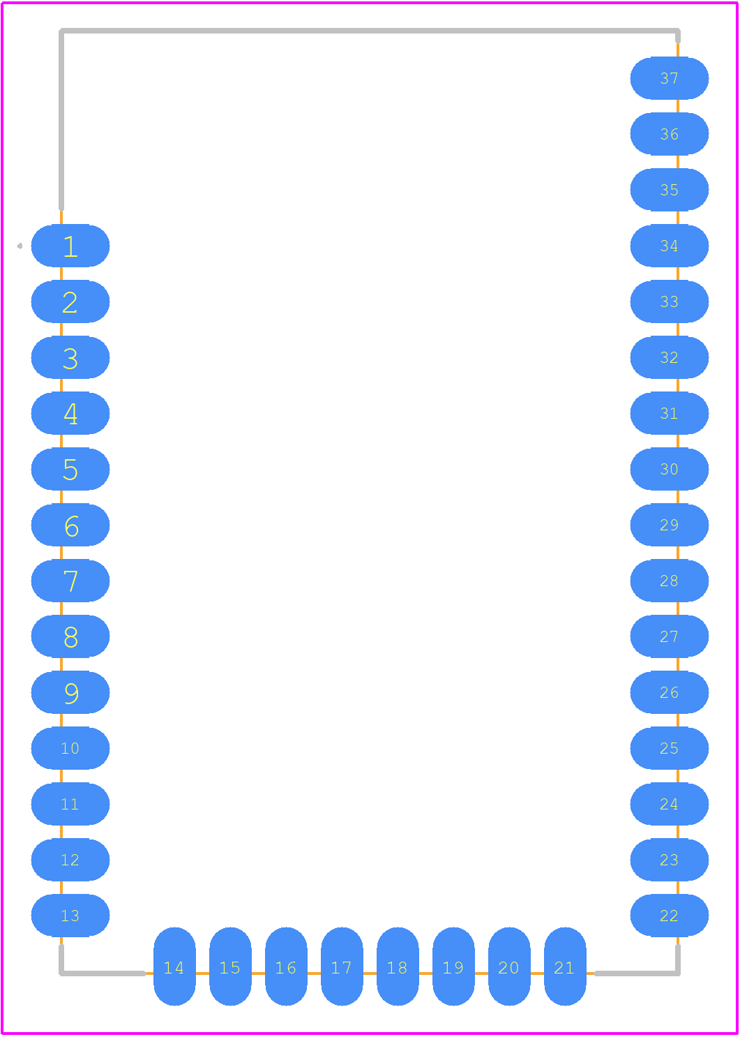 XB9X-DMUS-011 - Digi International PCB footprint - Other - Other - XB9X-DMUS-011-3