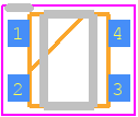 AQY221N3TY - Panasonic PCB footprint - SO Transistor Flat Lead - SO Transistor Flat Lead - 4-Pin VSSOP _