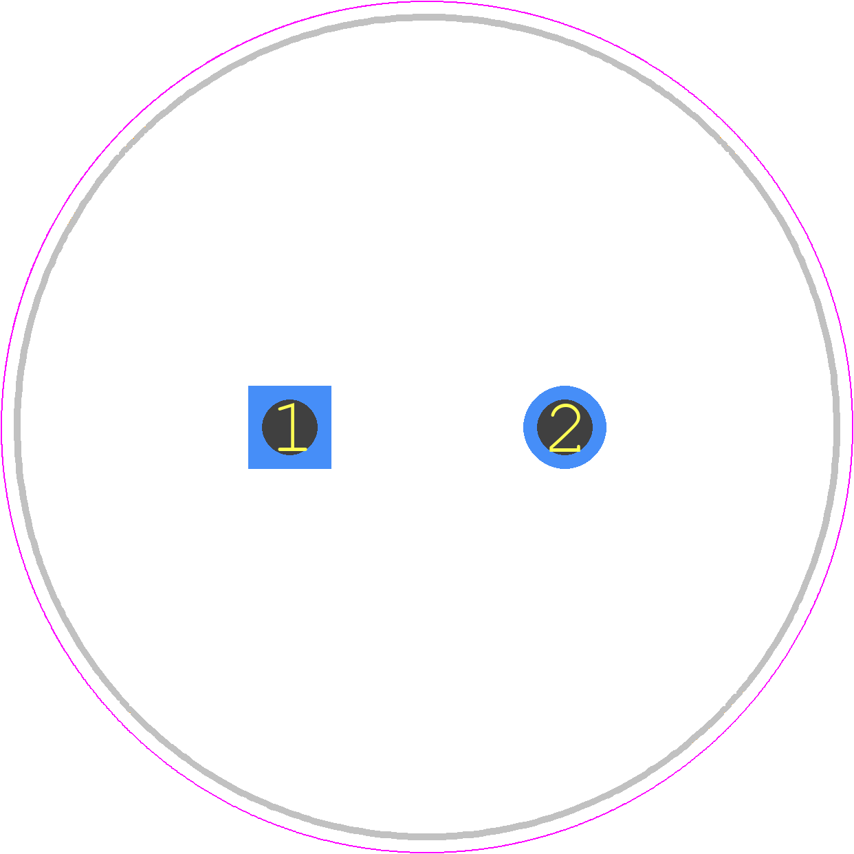 450VXH270MEFCSN30X30 - Rubycon PCB footprint - Capacitor, Polarized Radial Diameter - Capacitor, Polarized Radial Diameter - 30*30