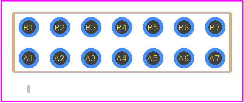 68000-214 - Amphenol PCB footprint - Other - Other - 68000-214-2