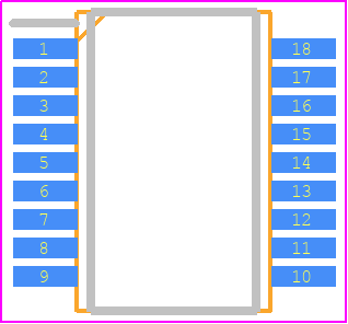 TBD62183AFNG,EL - Toshiba PCB footprint - Small Outline Packages - Small Outline Packages - SSOP18-P-225-0.65